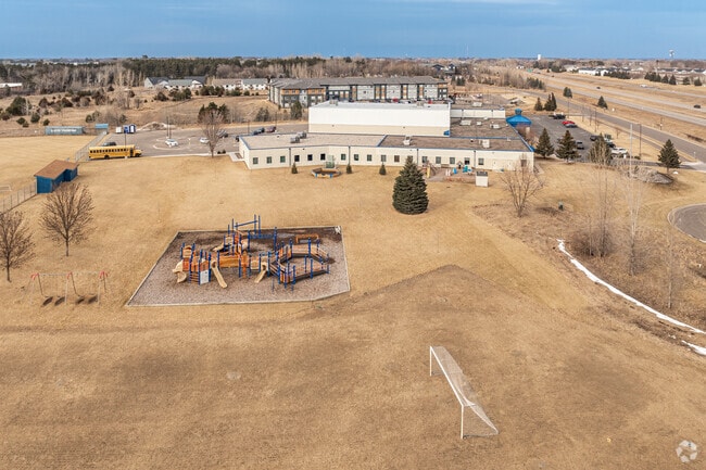 Cambridge Christian School features a playground and a soccer field.