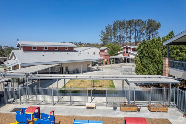 Midland Elementary School courtyard is across from the playground in Poway, CA.