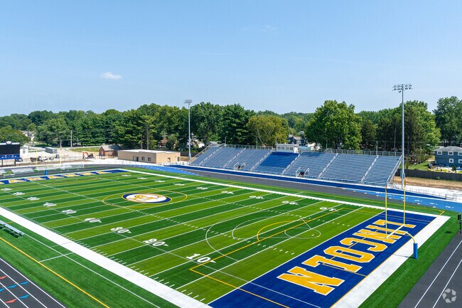 Gahanna Lincoln High School features a football stadium.