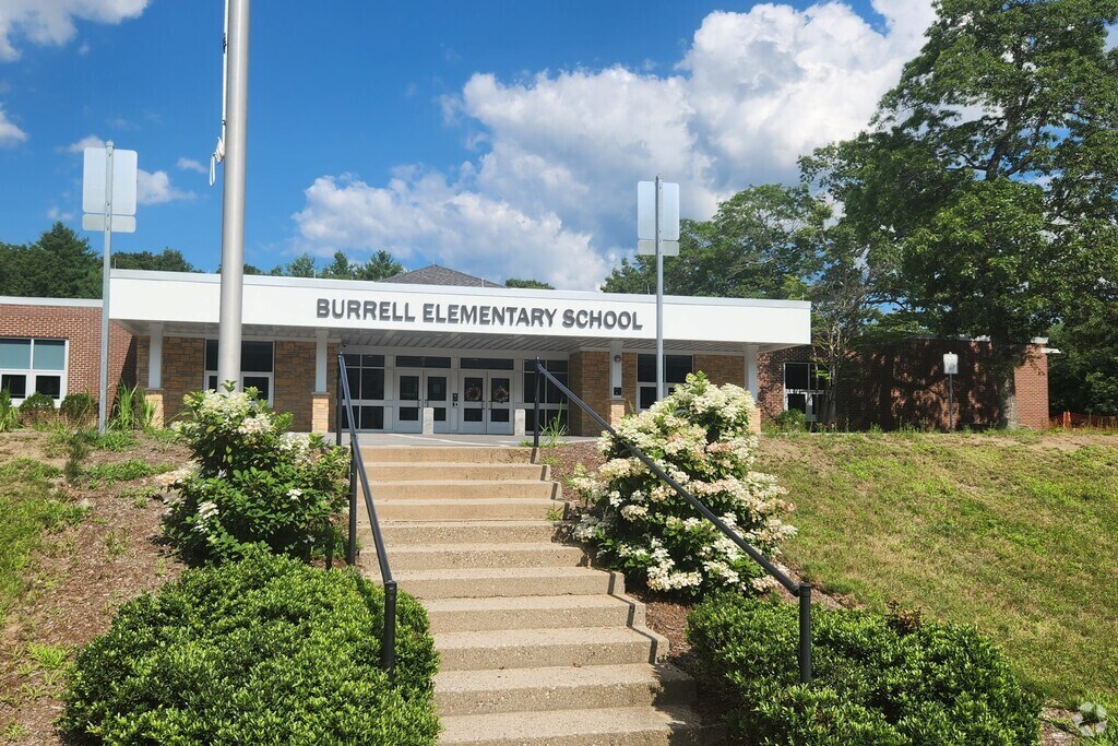 Mabelle M. Burrell Elementary School is located in North Foxborough for K-5.