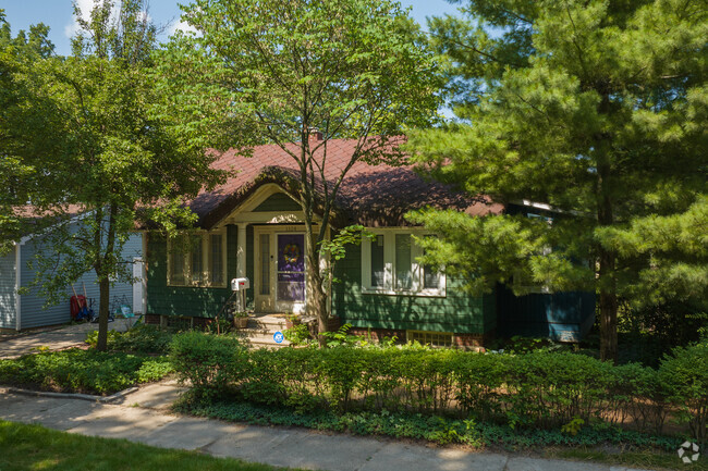 One of a few examples of cottage style homes found in the Holmes Street area in Lansing.