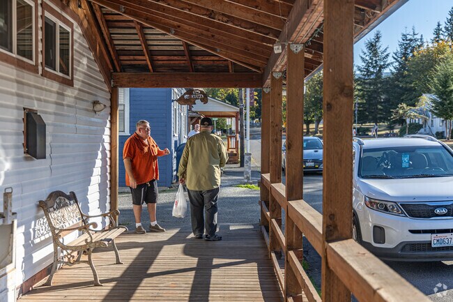 It's common to see neighbors chatting on the street in Ryderwood.