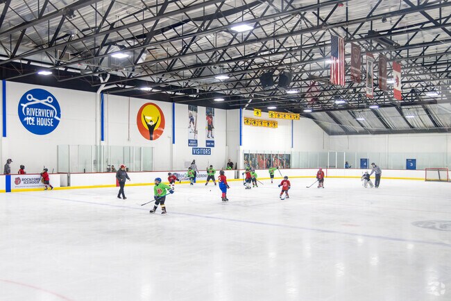 Riverview Ice House hosts year-round ice hockey games for Davis Junction skaters.
