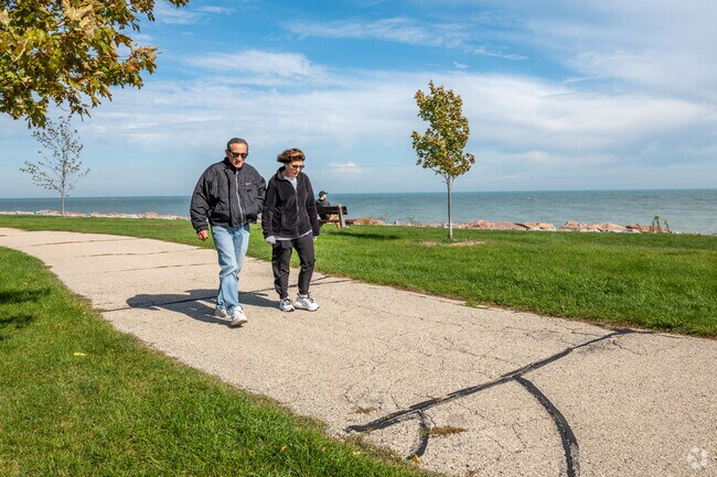 Southport residents can always take a nice walk along Lake Michigan.