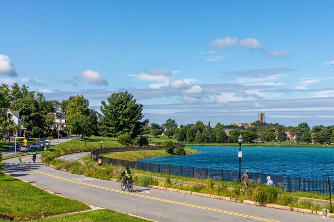 Enjoy scenic water views of Lake Montebello, just a short drive from Hamilton.