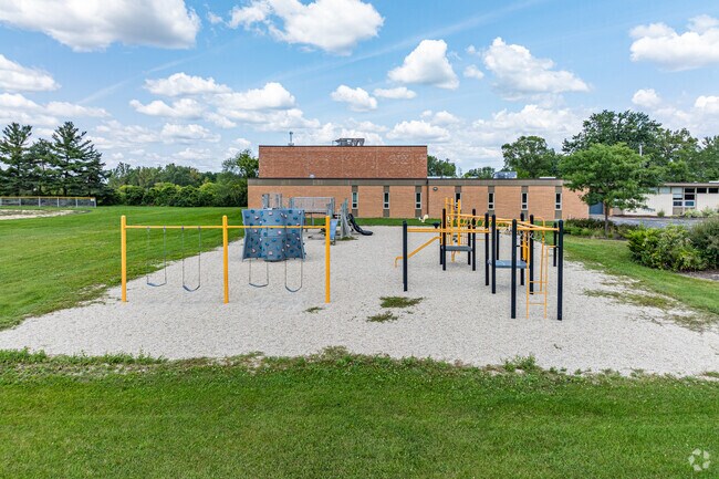 Drought Elementary School offers students a playscape to enjoy during recess.