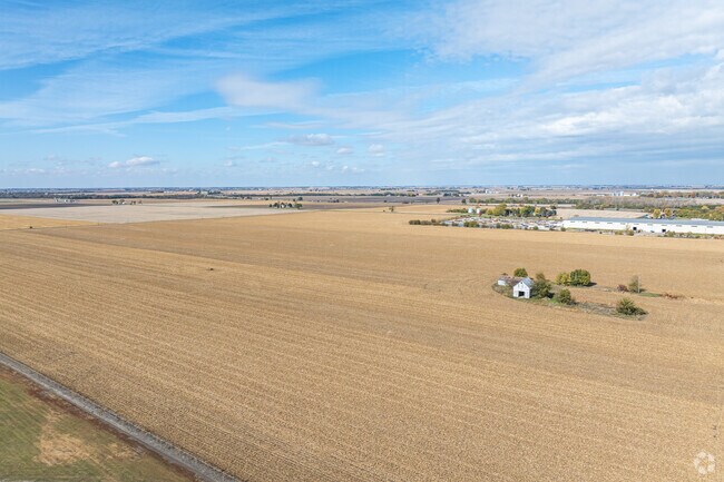 Farmland stretches out as far as the eye can see in Ladd.