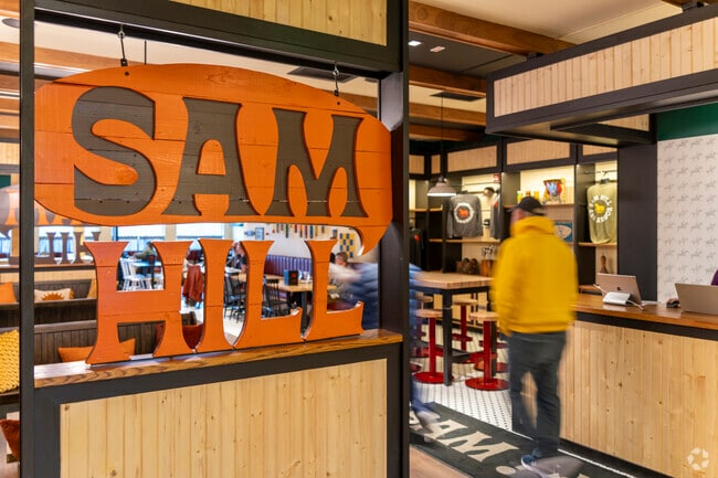 Sam Hill near Jackson serves American fare with outdoor games.