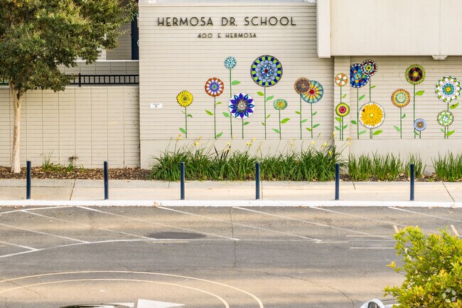 Hermosa Drive Elementary School is a cozy campus within a neighborhood of Fullerton.