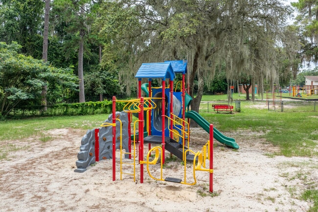 Students slide into fun at Stephen Foster Elementary School.