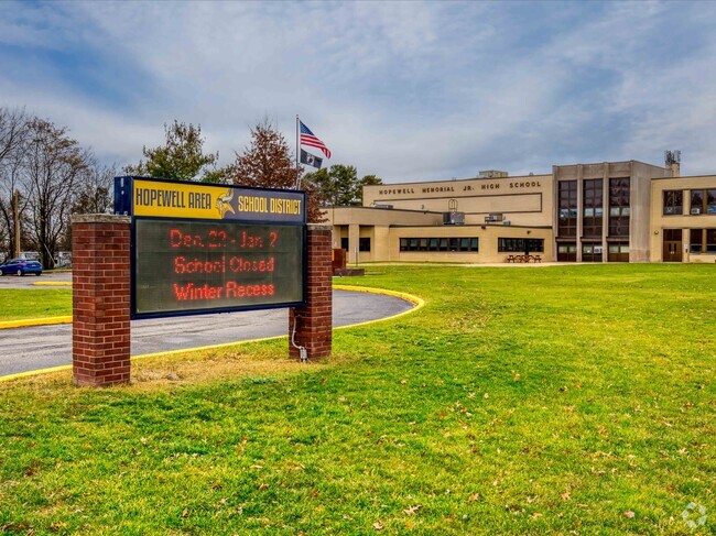 Hopewell Jr High School is for grades 5-8 and is rated B by Niche.