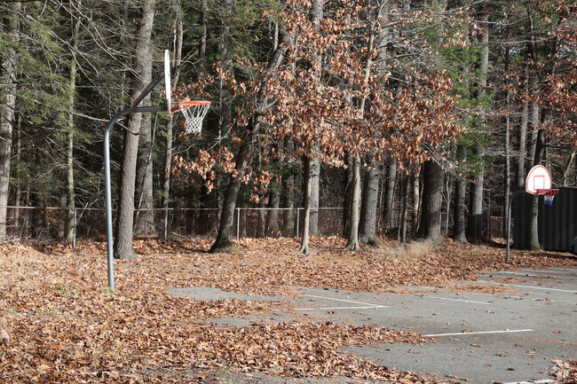 Students enjoy the small basketball court at the Steward Elementary School in Topsfield, MA.