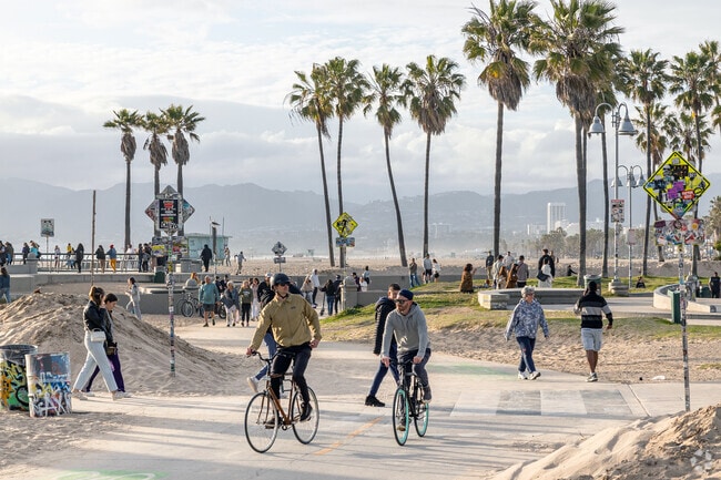 Venice is a great spot for cycling, jogging, skating and enjoying the views.