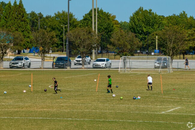 Children try out for soccer teams on the fields at East Carrollton Recreation Center.