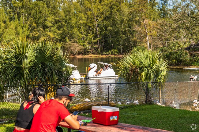 Amelia Earhart Park near Hialeah Acres, FL, is a fun place to go for a duck ride.