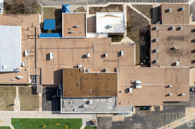 This is a top down view of Challenger Intermediate School.