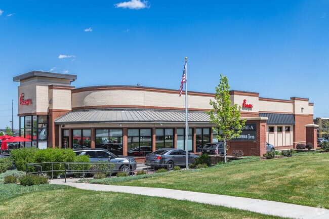 Fast food options near Northridge such as Chick-fil-A have crowded drive-thru lines at lunch.