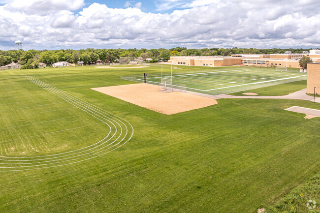 Coon Rapids Middle School has a large athletic complex behind the school