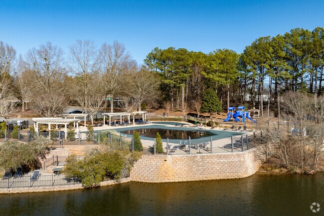 A large patio & pool makes the Edenwilde Clubhouse a favorite community gathering spot.