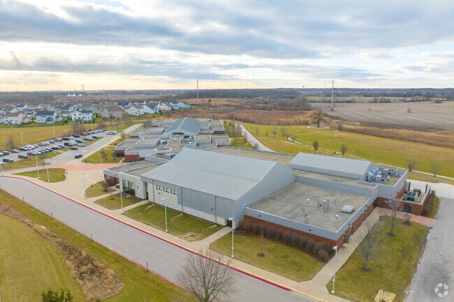 The beautiful campus of Herget Middle School includes modern amenities for students.