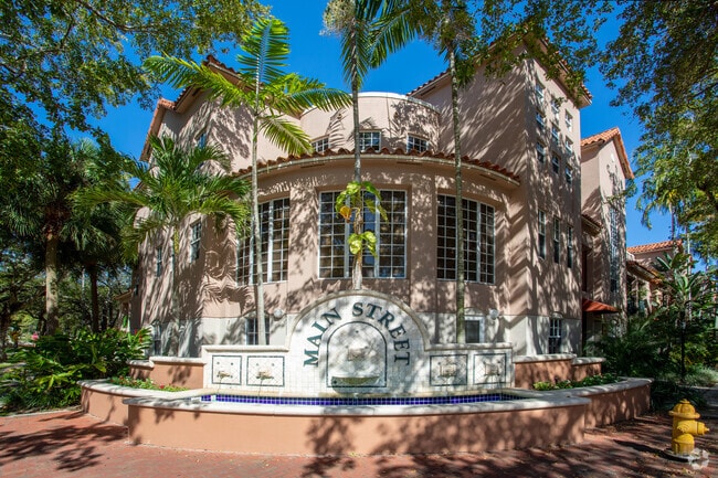 A picturesque centerpiece of Miami Lakes, the Main Street fountain adds charm and tranquility to the scenic downtown.