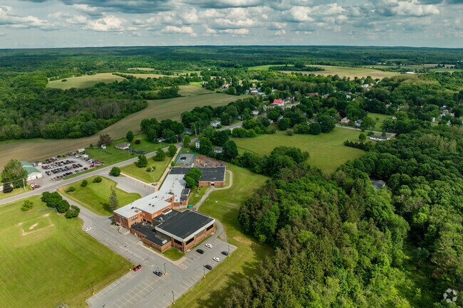 Mannsville Manor Elementary is on a main road but otherwise secluded.