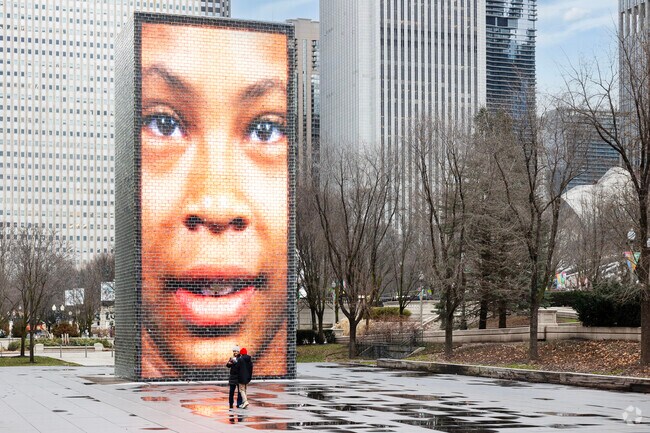 Faces at Millennium Park make a great selfie spot for tourist and locals alike.