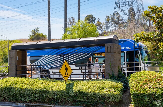 Catch a bus at one of many locations in South San Gabriel.