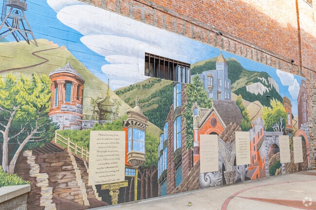 Historic murals cover the streets of downtown near Mountain View Meadows.