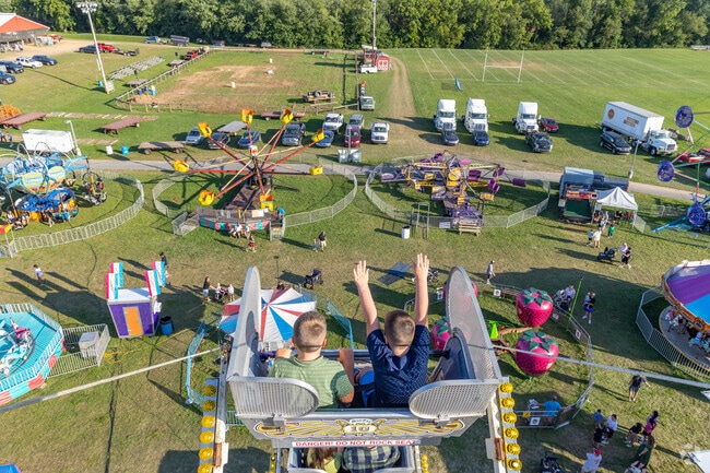 Great views are seen atop the ferris wheel at Elizabethtown Fair.