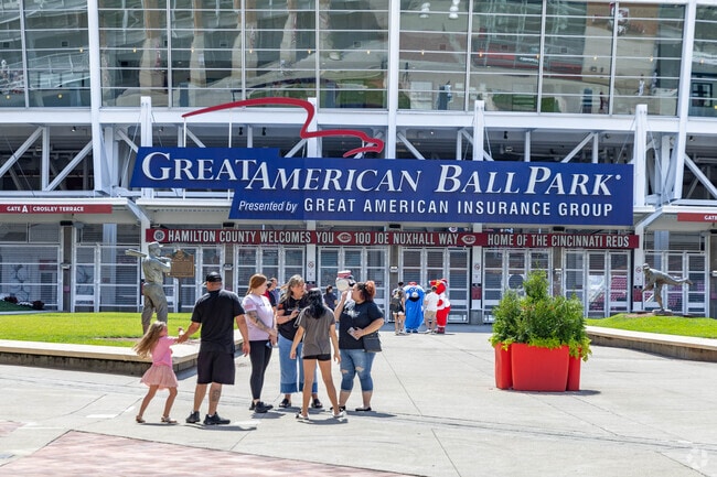 Great American Ball Park in City Center is home to the world famous Cincinnati Reds.