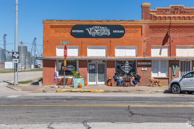 A local favorite, Vintage Arts  Restaurant, boasts quaint small-town character.