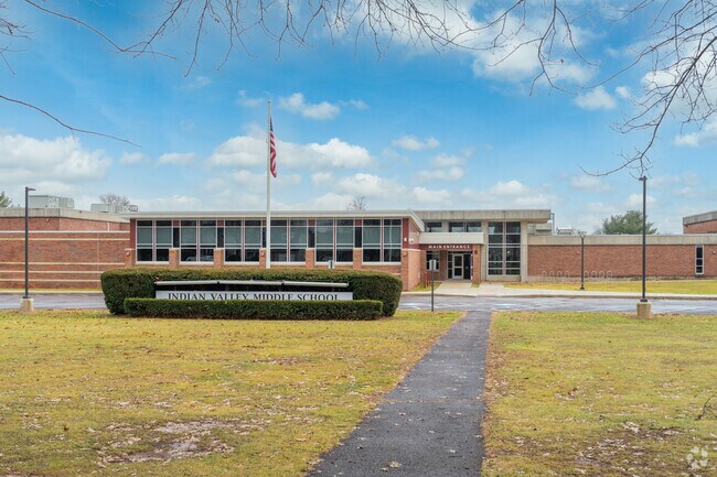 Indian Valley Middle School serves grades 6-8 with an A rating on Niche.com.