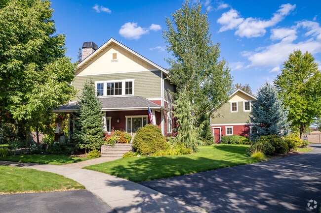 Iconic Craftsman-style homes bring a cheerful vibe to the Mill River community.