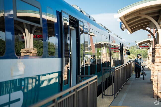 Locals can take the coaster from Escondido and Oceanside in the Barham Discovery Community.