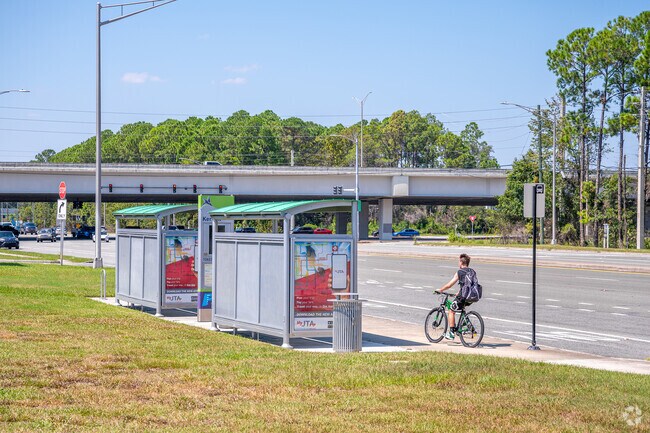 U.S. Route 90 borders the neighborhood and has bus stops going to Downtown Jacksonville.