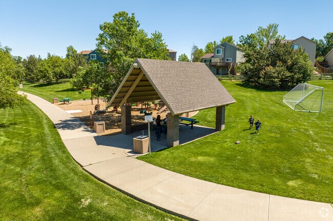 There's shaded picnic tables and plenty of space to play at Pioneer Park.