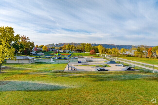Ludlow Memorial park offers residents a large playground, skatepark and sports fields.