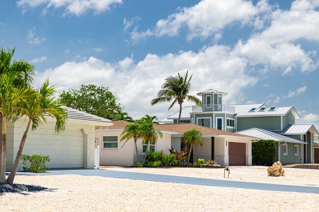 Bonita Shores features large waterfront homes with scenic views.