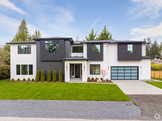 Newly built Seattle Box style home in Northwest Bellevue, Washington.