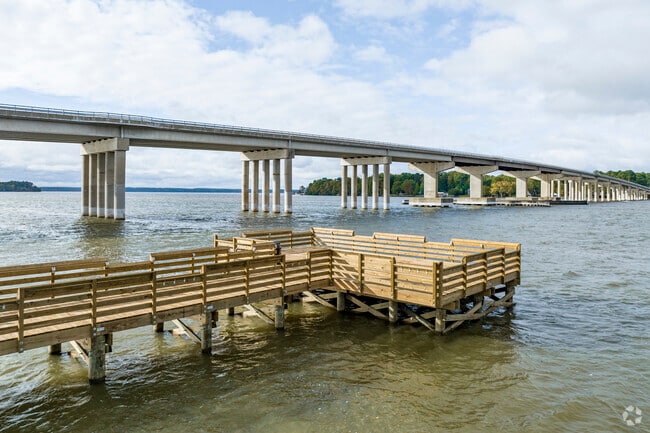 The Chickahominy Riverfront Pier is a Greensprings hotspot for wildlife watching or fishing.