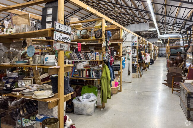 Bargain hunters browse the stalls at the State Line Flea Market in Sulphur Springs.