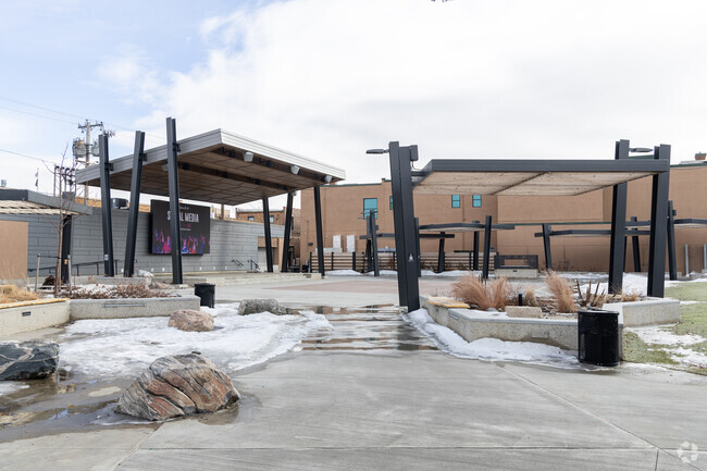 Legacy Square is an outdoor park and event space in the heart of downtown Dickinson.