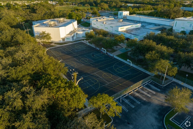 The Terra Environmental Institute basketball courts.