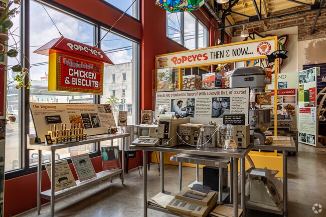 Southern Food & Beverage Museum includes a Popeyes exhibit in Central City.