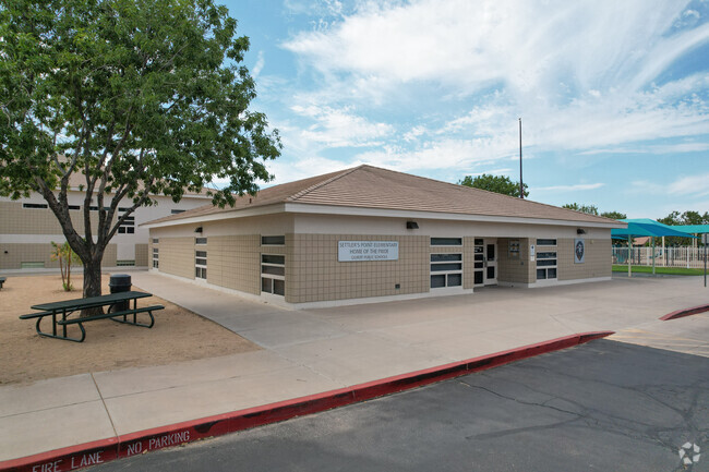 The office of Settler's Point Elementary in Gilbert is located on the east side of campus.