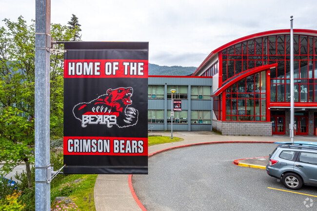 Juneau-Douglas High School is home of the Crimson Bears.