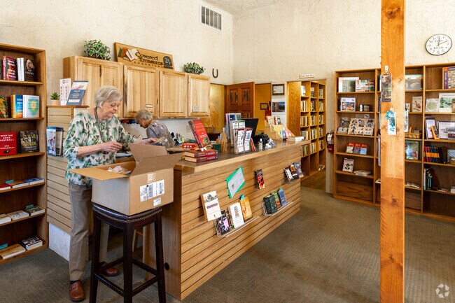 You'll find plenty of books at Covered Treasures, they are in the Monument neighborhood.