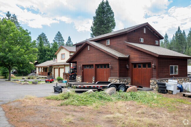 Interspersed throughout the Gateway  neighborhood are mountain builds with sloped roofs.