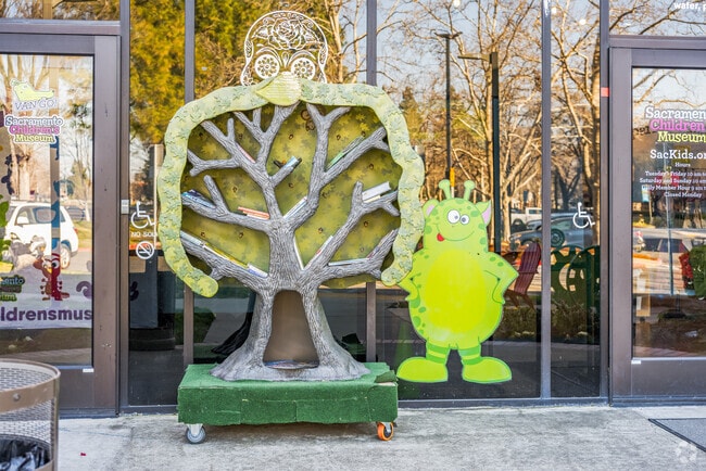 You will find this Little Free Library in Capital Village to share books with residents.